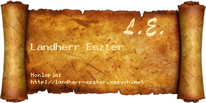 Landherr Eszter névjegykártya