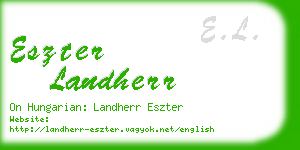 eszter landherr business card